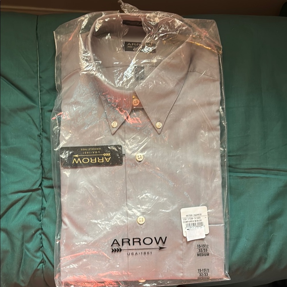 Arrow Gray Dress Shirt Formal Business Style